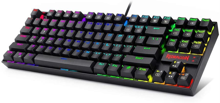 Teclado Redragon Kumara K552 Black Switch Blue RGB - Reacondicionado OUTLET