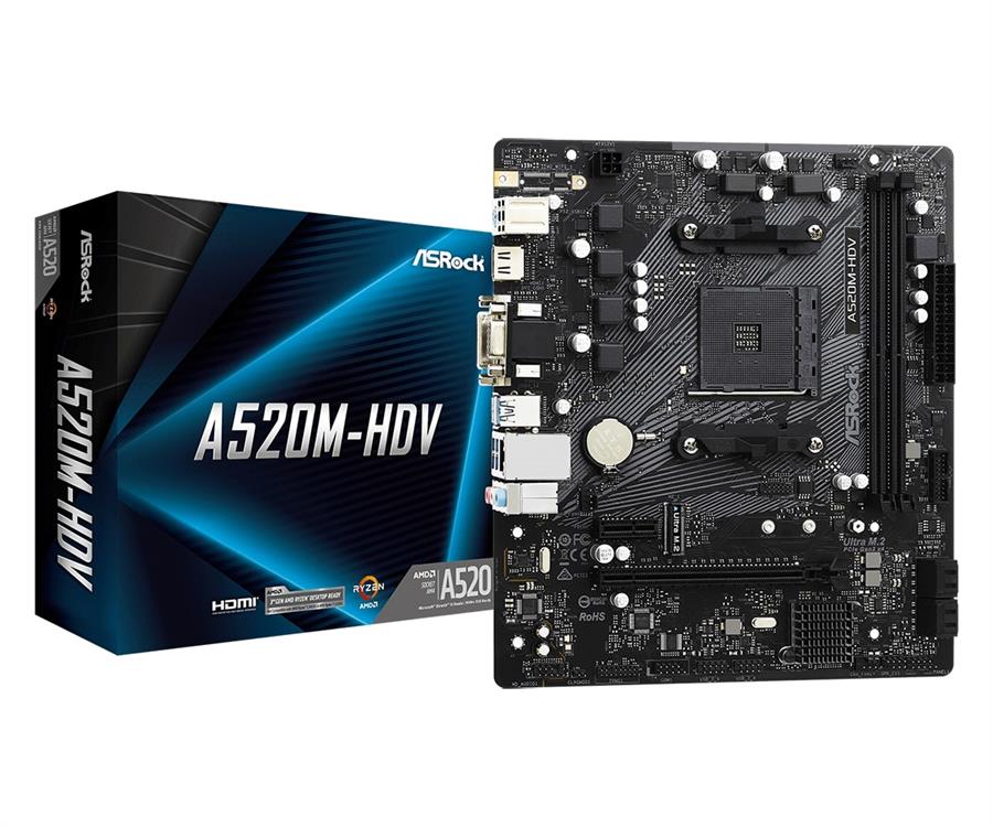 Motherboard Asrock A520M-HDV - AM4 DDR4