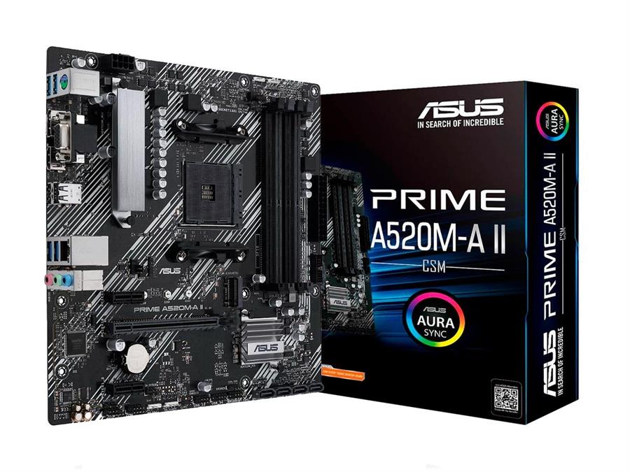 Motherboard Asus Prime A520M-A II CSM - AM4, Aura Sync
