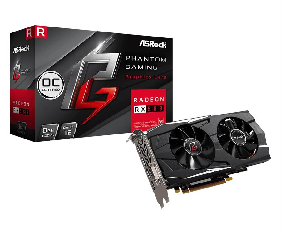 Placa de video RX 580 8 GB Asrock Phantom Gaming (OEM) - OUTLET