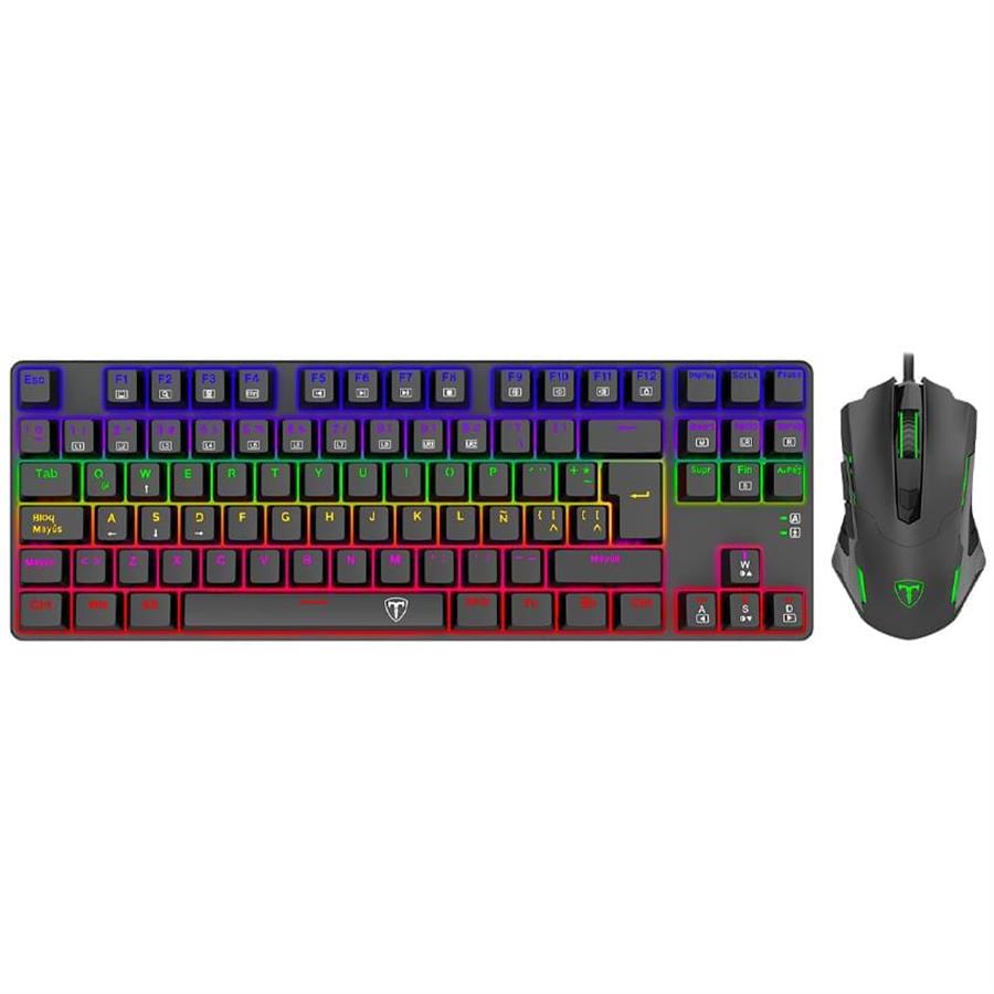 Kit de Teclado y Mouse T-Dagger Advance Force 2 en 1 Black (T-TGS005)