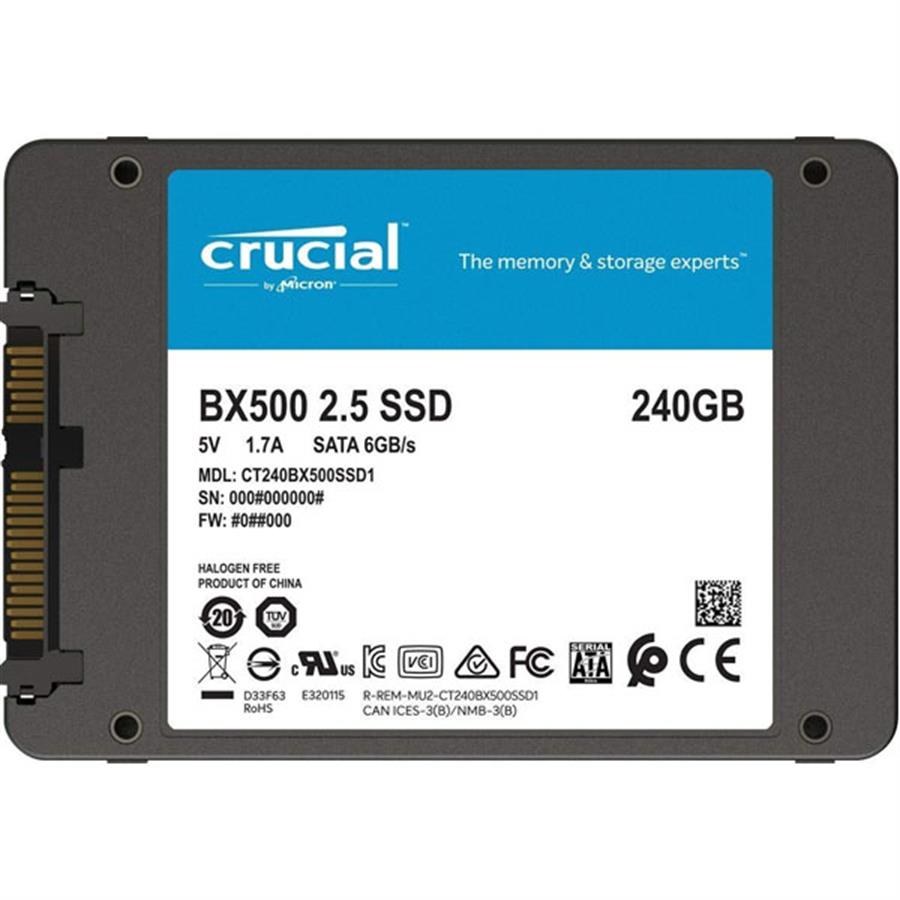 Disco SSD Crucial 240 GB BX500 3D NAND - SATA III 2.5"