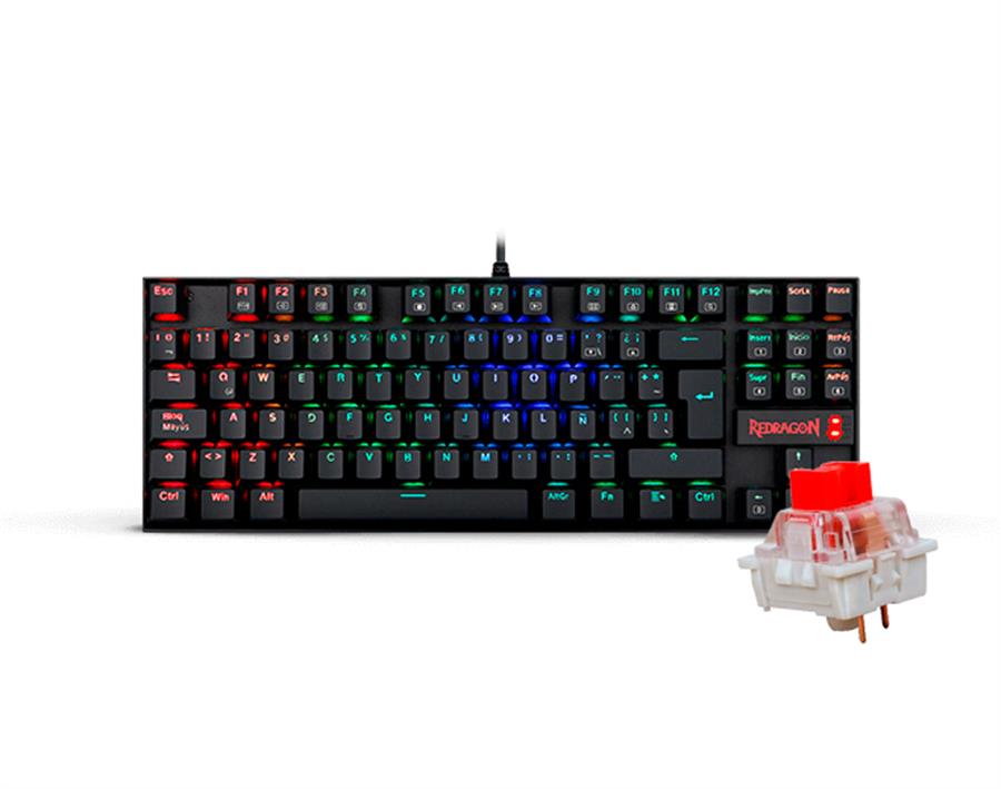 Teclado Redragon Kumara K552 Black Switch Red RGB