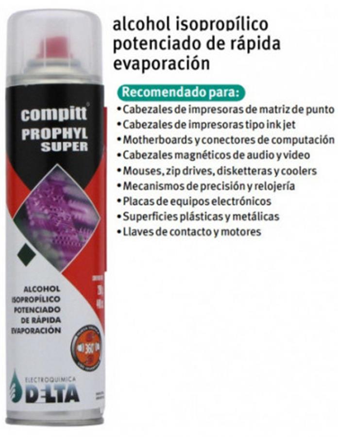 Electrónica Mendoza. ALCOHOL ISOPROPILICO COMPITT PROPHYL