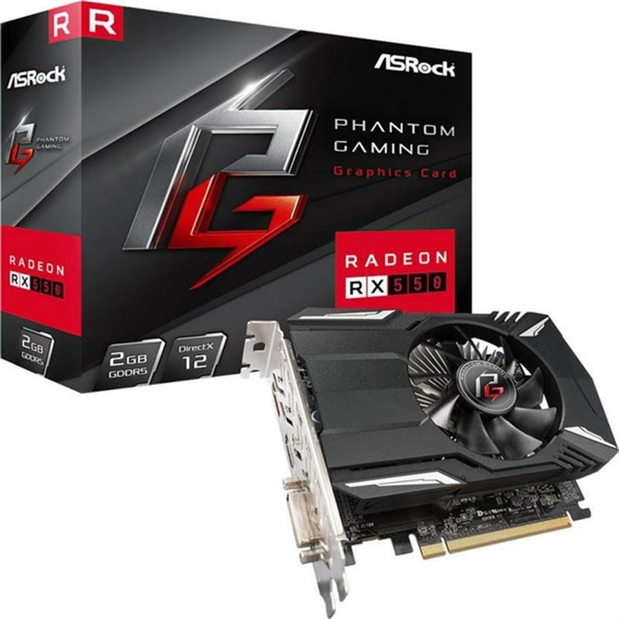 PLACA DE VIDEO RX 550 ASROCK PHANTOM GAMING 2 GB GDDR5