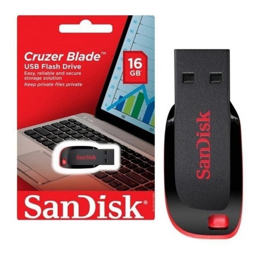 PENDRIVE SANDISK 16 GB CRUZER BLADE 2.0