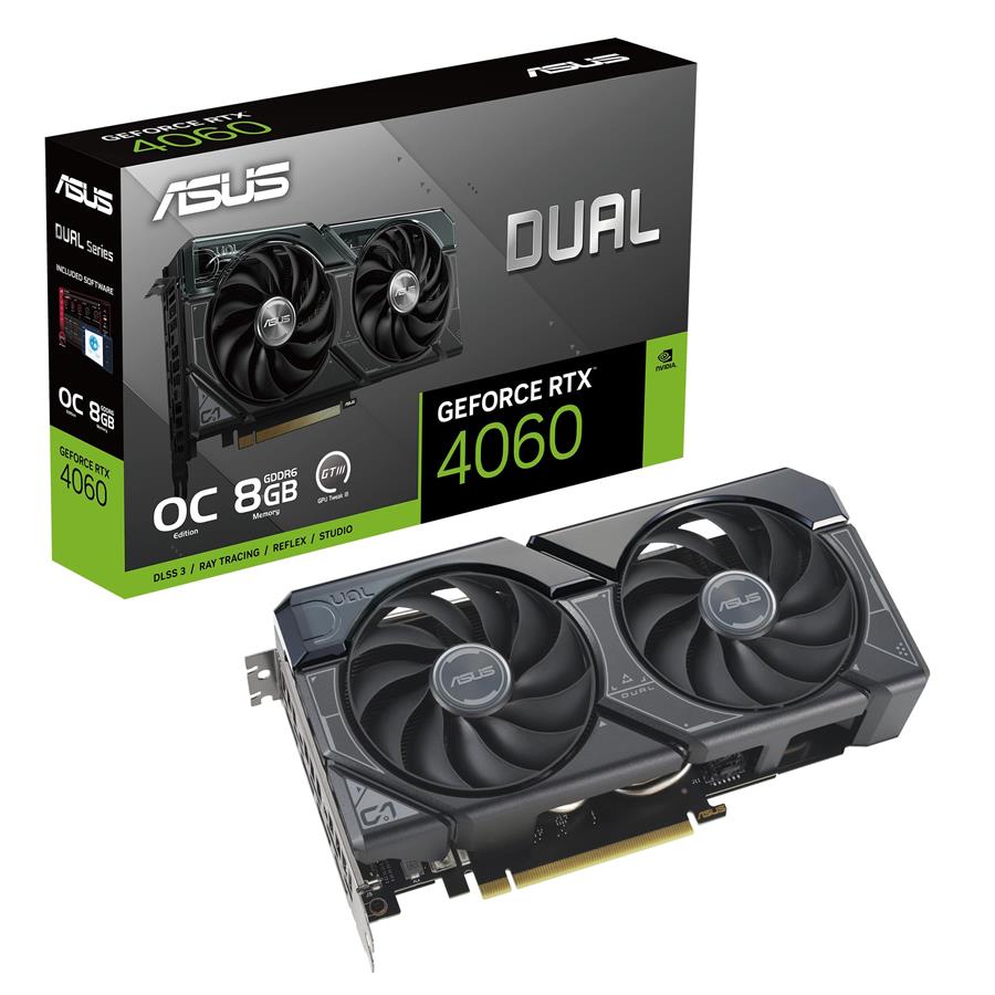 Placa de video RTX 4060 Asus Dual OC 8 GB V2 GDDR6