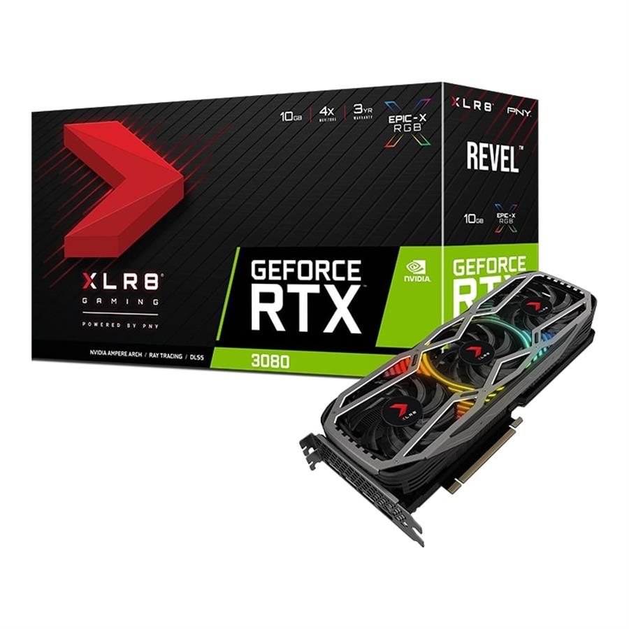 Placa de video RTX 3080 PNY 10GB XLR8 Gaming REVEL EPIC-X RGB (OEM) - OUTLET