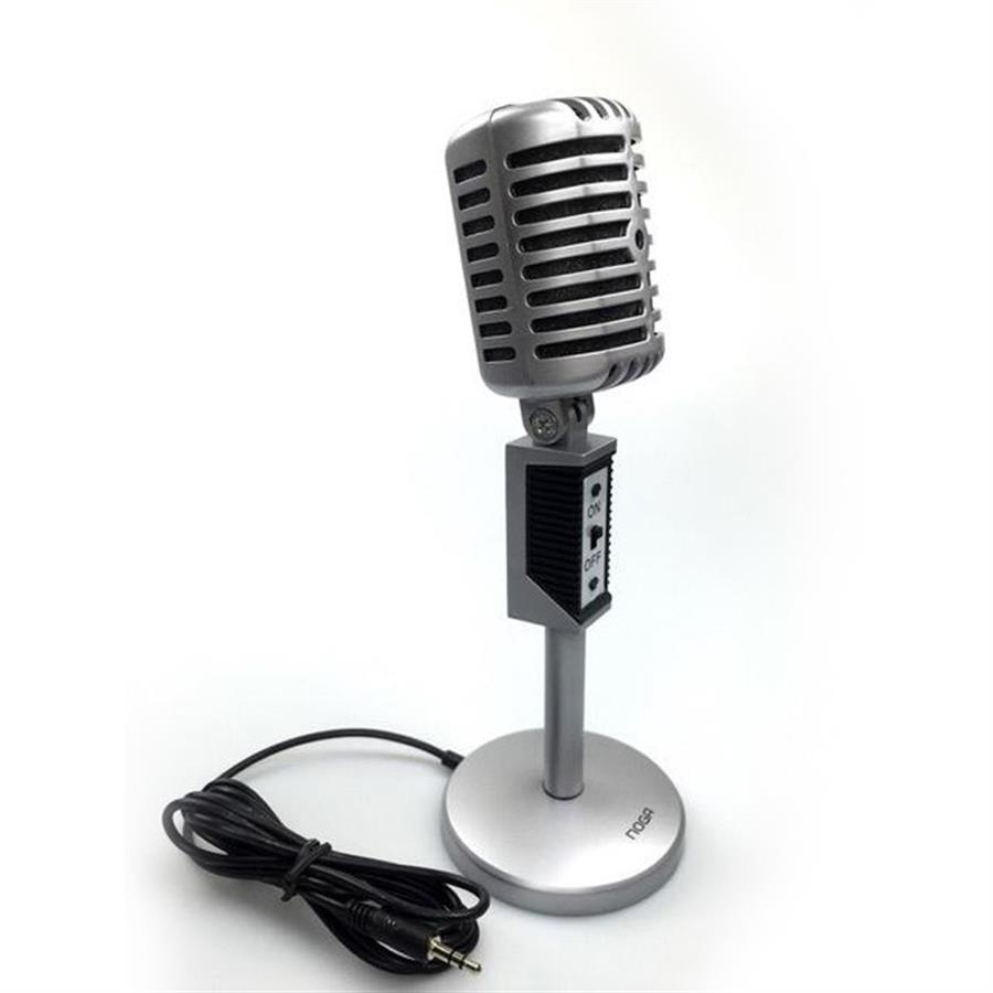 Microfono Multimedia NOGA Vintage MIC-2030 PC Plateado