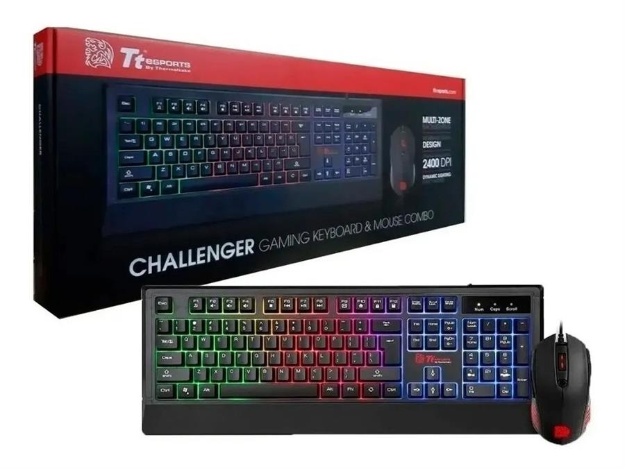 COMBO TECLADO Y MOUSE GAMER THERMALTAKE CHALLENGER RGB
