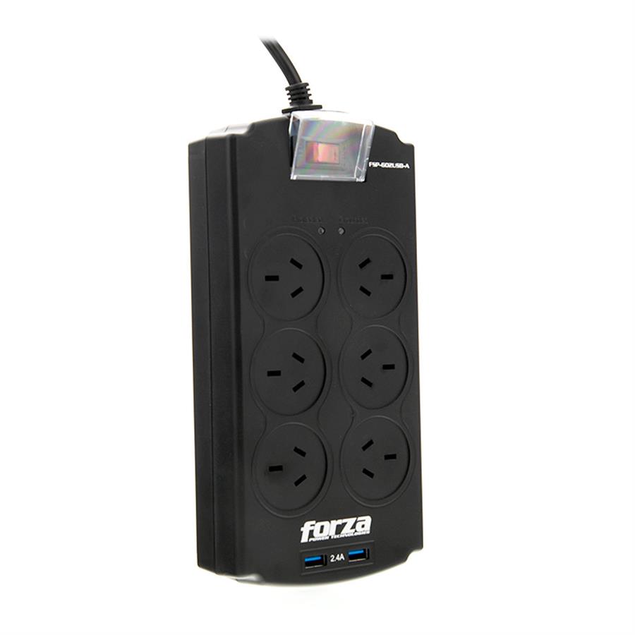 Protector De Tension Forza FSP-602USB-A 220V X2 USB