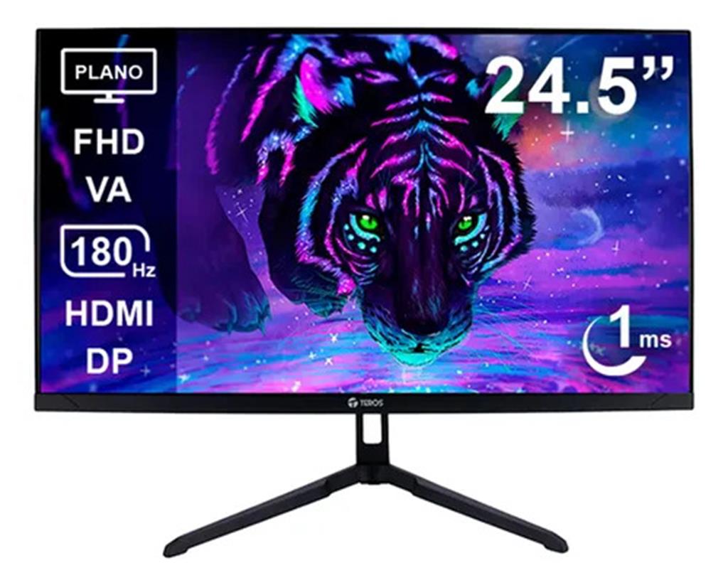 Monitor Teros TE-2475G Gaming 24.5" 180Hz Plano VA FHD 1ms Ficha USA