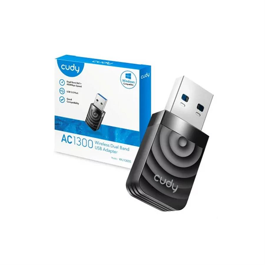 ADAPTADOR USB WI-FI CUDY AC1300 DUAL BAND 400 MBPS