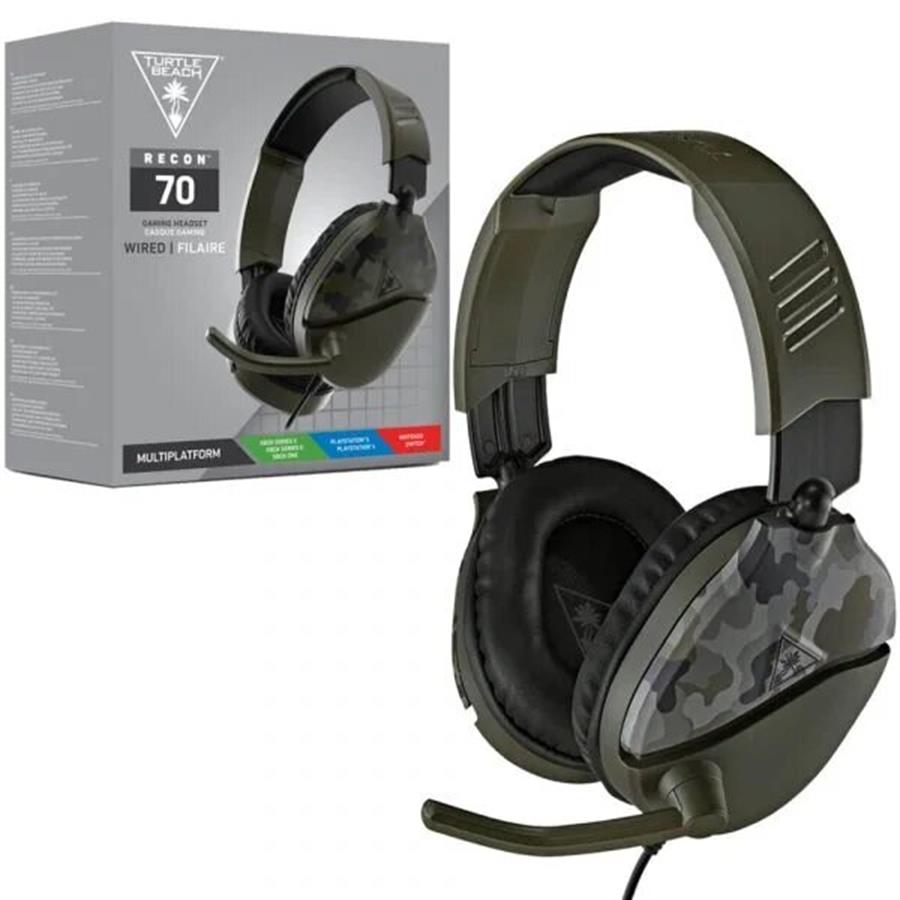 Auricular Turtle Beach Recon 70 Green Camo - 3.5mm, PS4, XBOX, PC