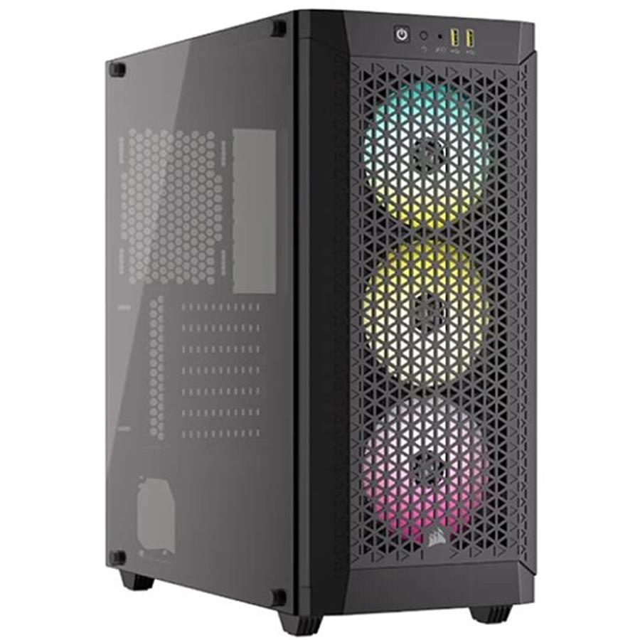 Gabinete Gamer Corsair 480T RGB Airflow TG (Mid-Tower) X3 Coolers ARGB