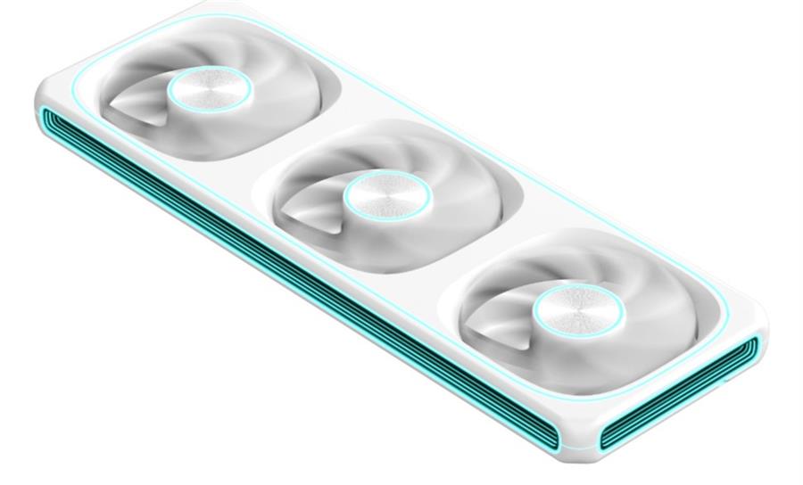 KIT TRIPLE FAN FORMULA V LINE AIR FUSION 3 WHITE ARGB 360MM