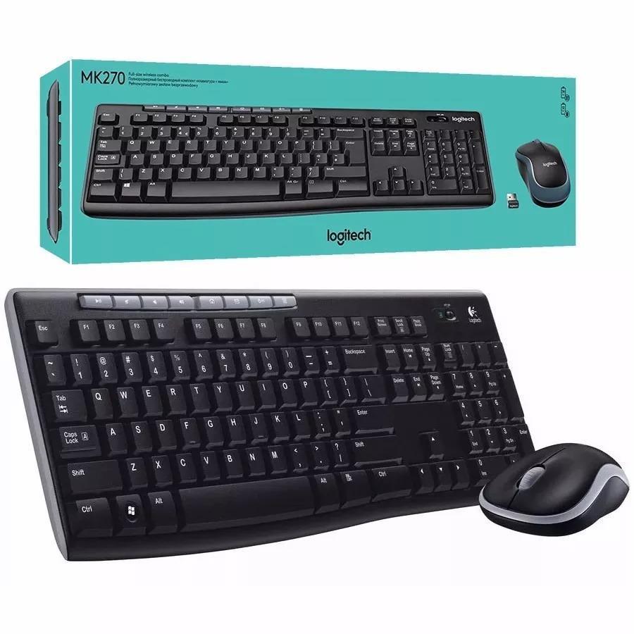 Combo Teclado Y Mouse Logitech MK270 WIRELESS Negro