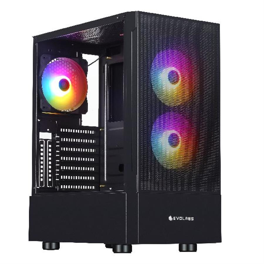 Gabinete Gamer Evolabs SOPHYSTIX TG 3 FAN FRGB