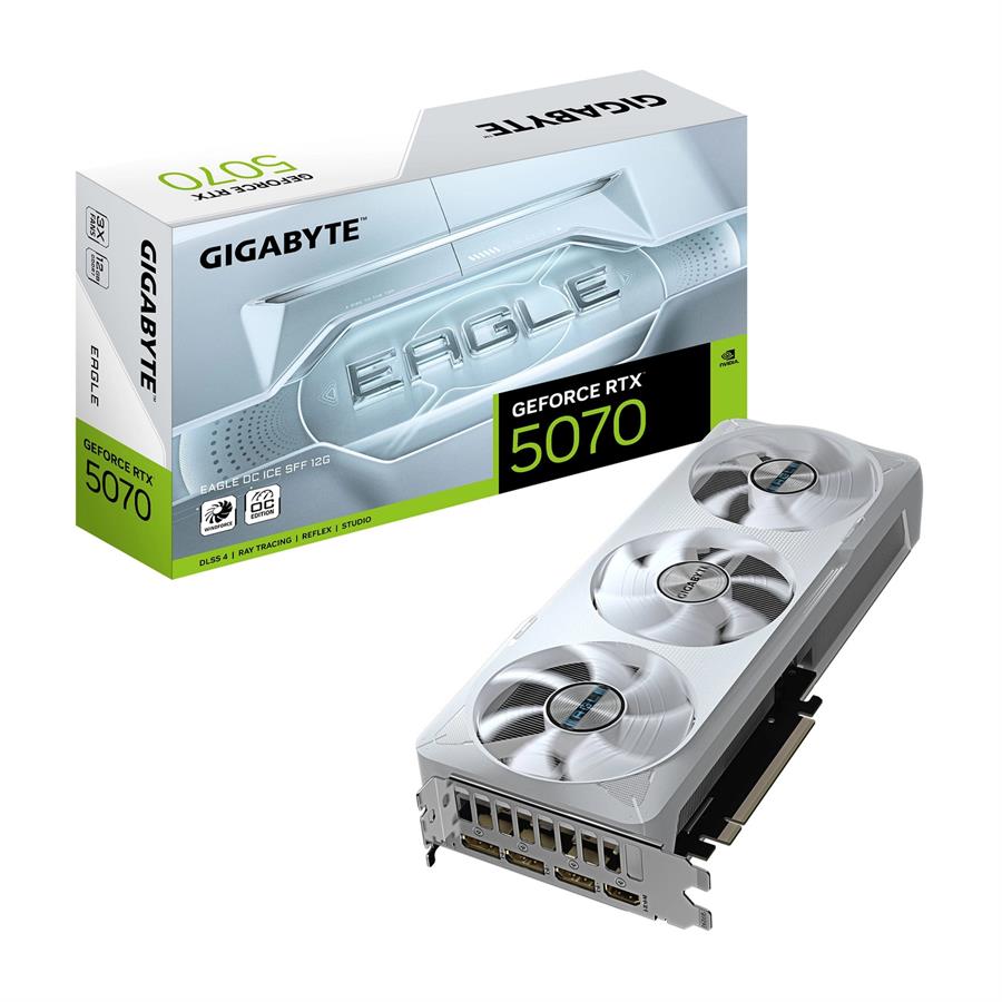 Placa de video RTX 5070 Gigabyte Eagle OC ICE SFF 12 GB