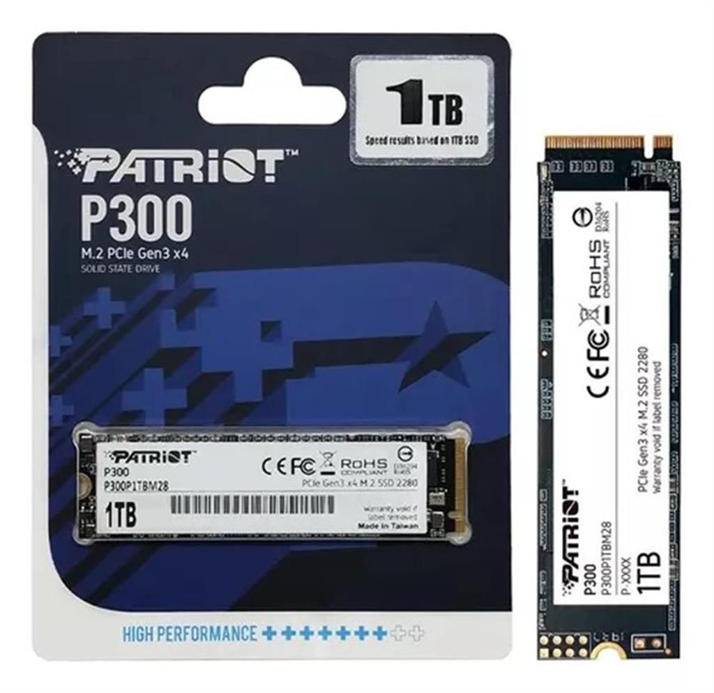 Disco 1TB PATRIOT P300 PCIE GEN3 NVME (P300P1TBM28)