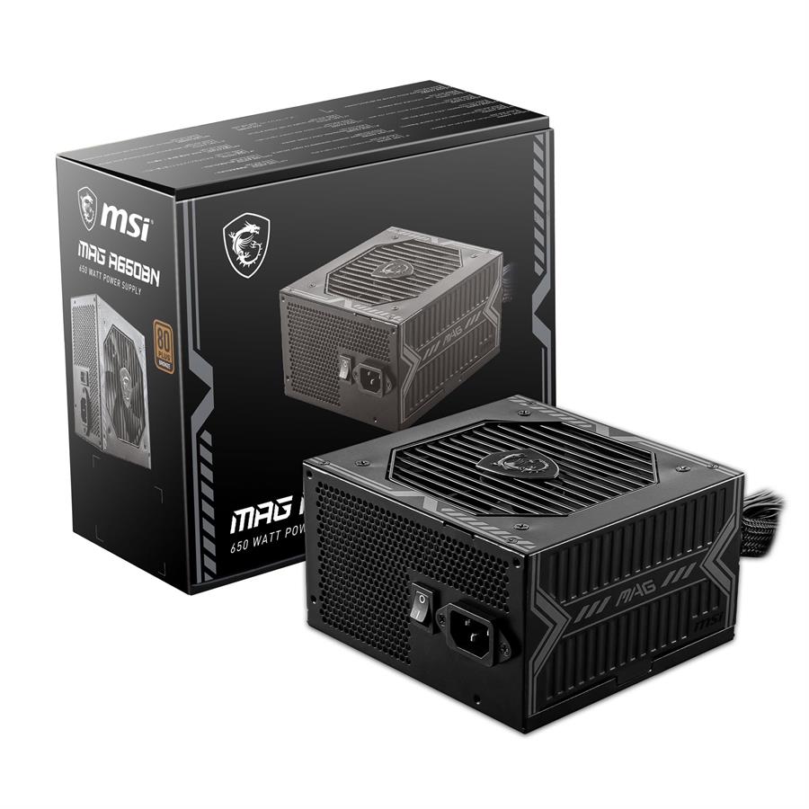 FUENTE MSI MAG 650W 80 PLUS BRONZE (A650BN)