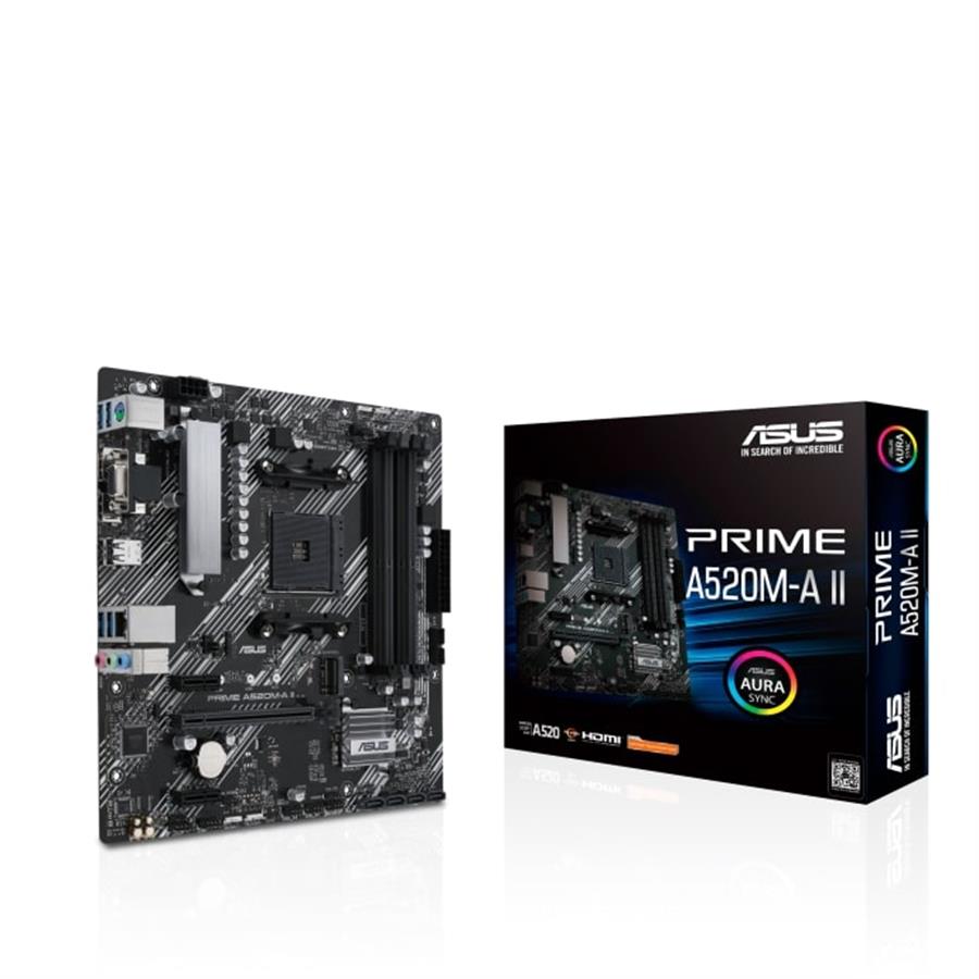 MOTHERBOARD ASUS PRIME A520M-A II - AM4, AURA SYNC