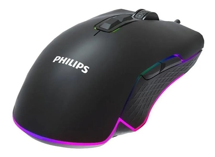 Mouse Gamer Philips G201 6400 DPI RGB 9 botones