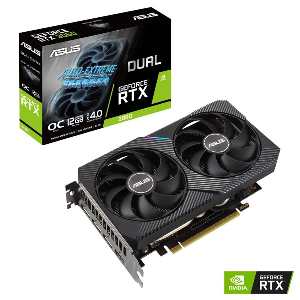 Placa de video RTX 3060 Asus Dual O12G V2 LHR