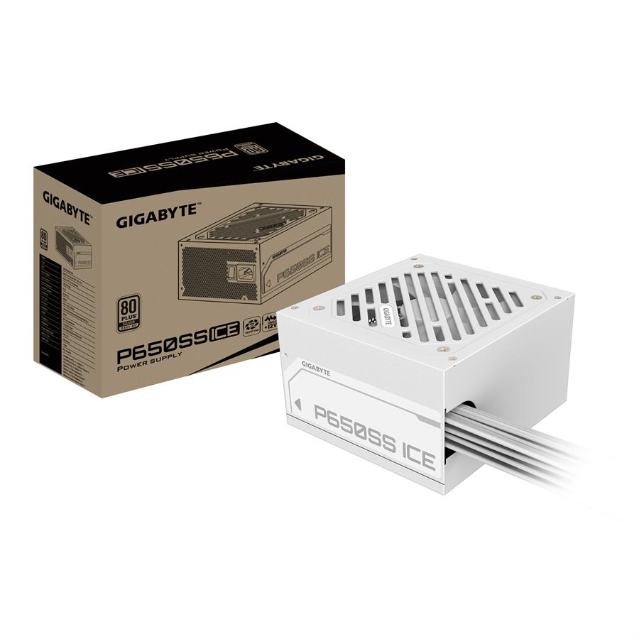 Fuente Gamer Gigabyte 650W 80 Plus Silver ATX White (P650SSICE)