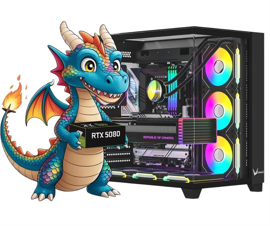 PC GAMER RTX 5080, RYZEN 7 9800X3D, 32 GB DDR5, 1 TB, FUENTE 1000W GOLD, WATERCOOLER 360MM