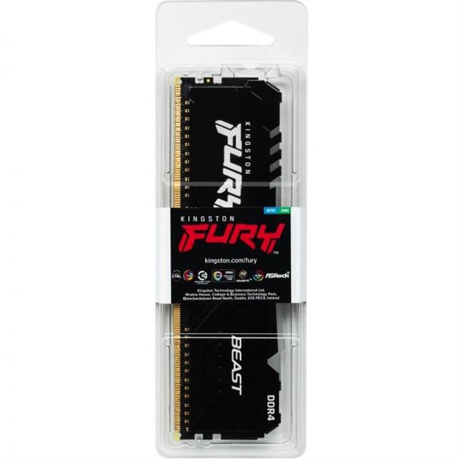 Memoria RAM Kingston 8 GB RGB DDR4 2666 MHz Fury Black - (OPEN BOX)