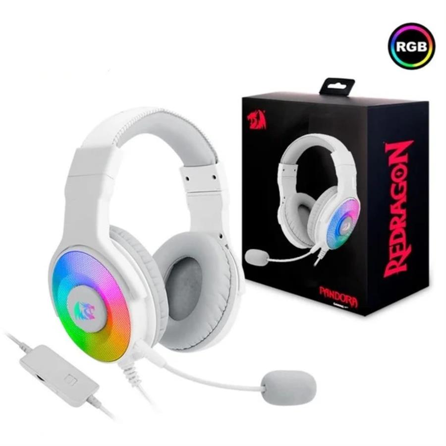 Auricular Redragon H350 Pandora White - USB 7.1