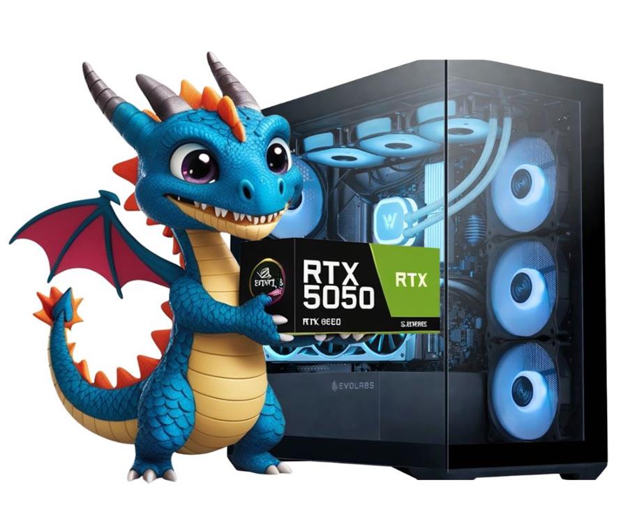 PC GAMER RTX 5050, RYZEN 9600, 16 GB DDR5, 1 TB, FUENTE 650W