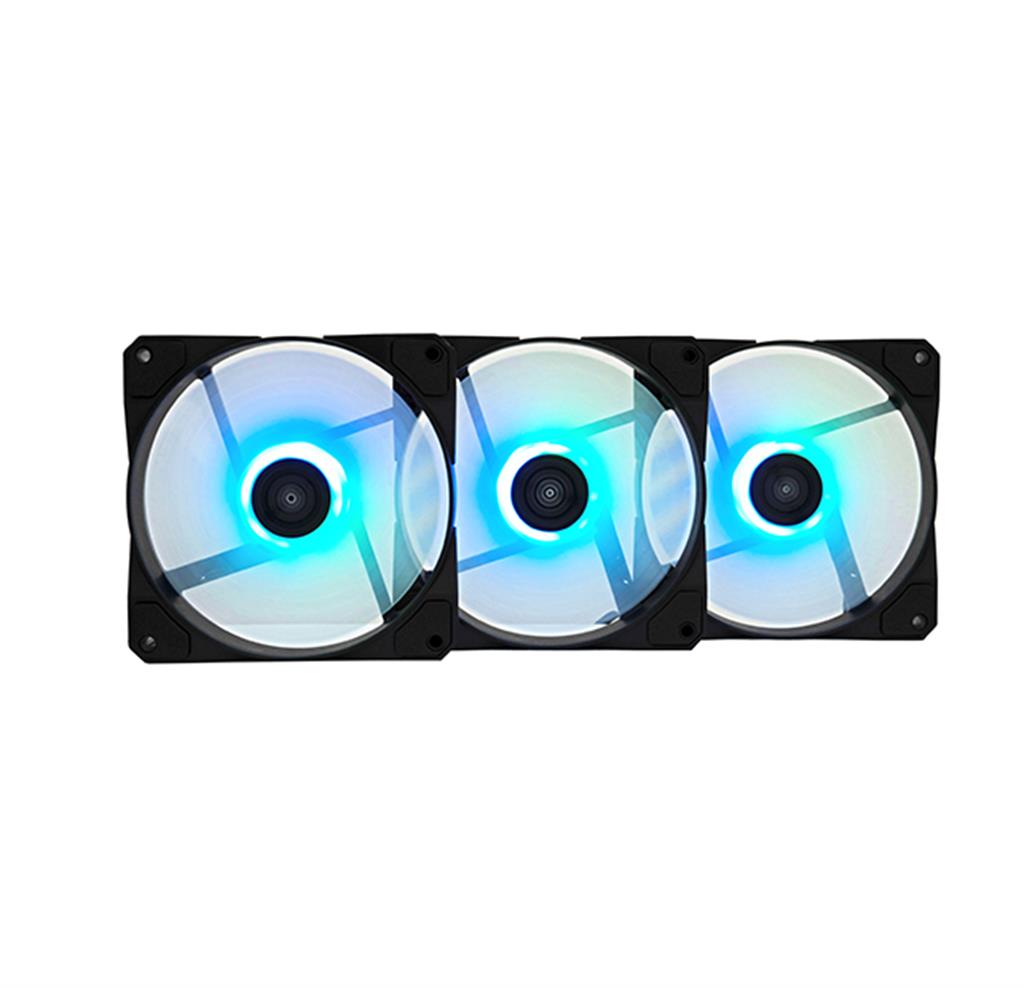 KIT X3 COOLER FAN EVOLABS CRYOFAN 12 ARGB PACK C/ CONTROLADORA