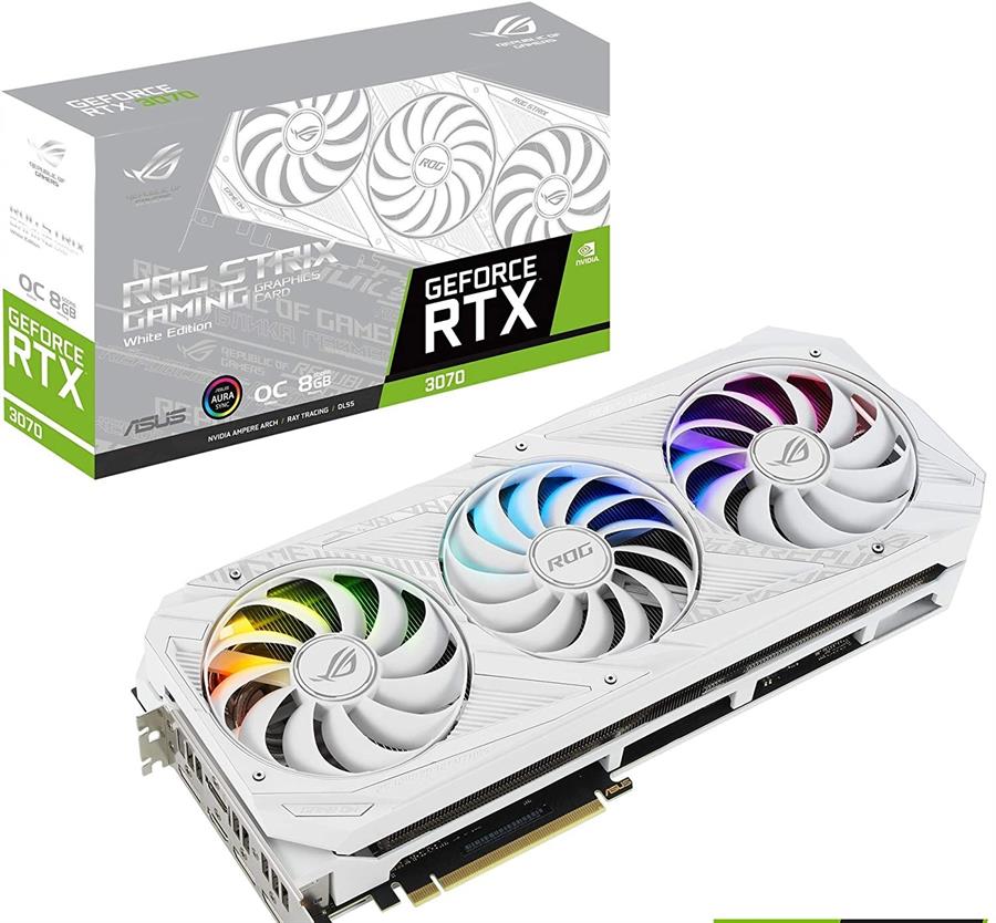 Placa de video RTX 3070 Asus ROG Strix White Edition (OEM) - OUTLET