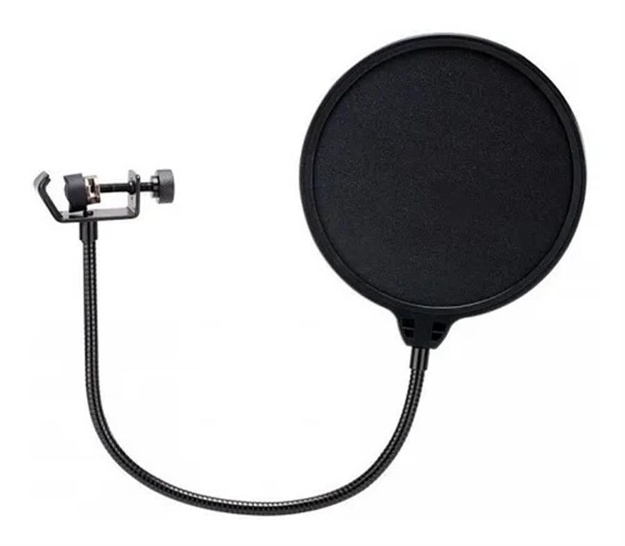 FILTRO ANTI POP PARA MICRÓFONO PROFESSIONAL POP SHIELD NEGRO