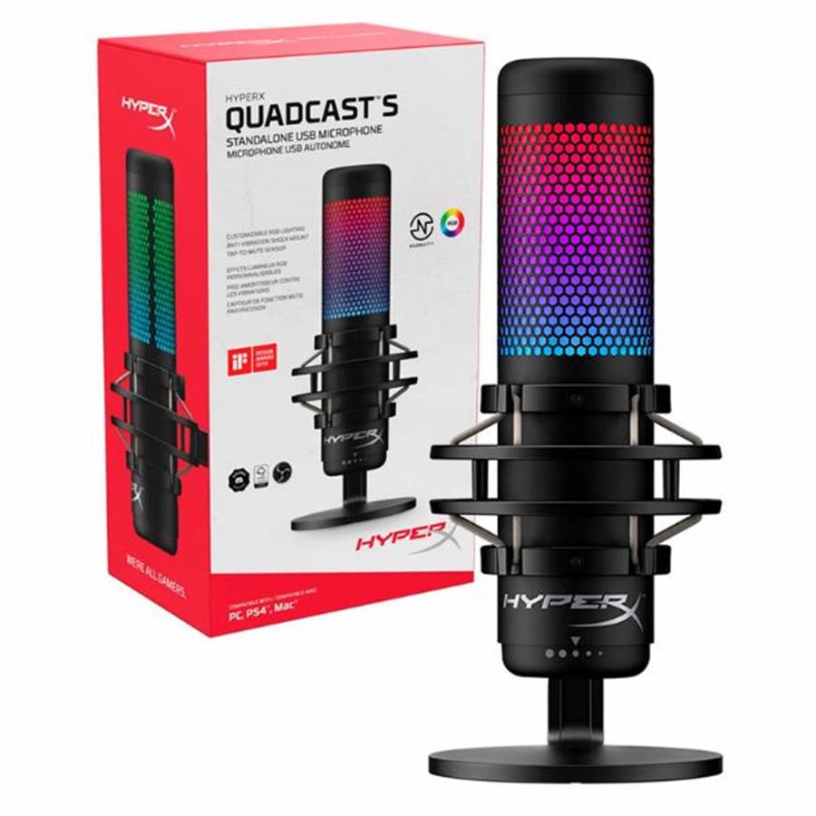 Microfono HyperX Quadcast S Black-Grey