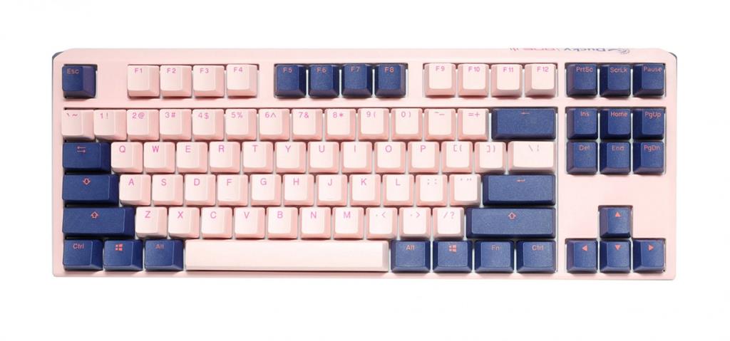 TECLADO DUCKY ONE 3 TKL FUJI - ROSA Y AZUL MARINO SWITCH BLUE INGLES PBT