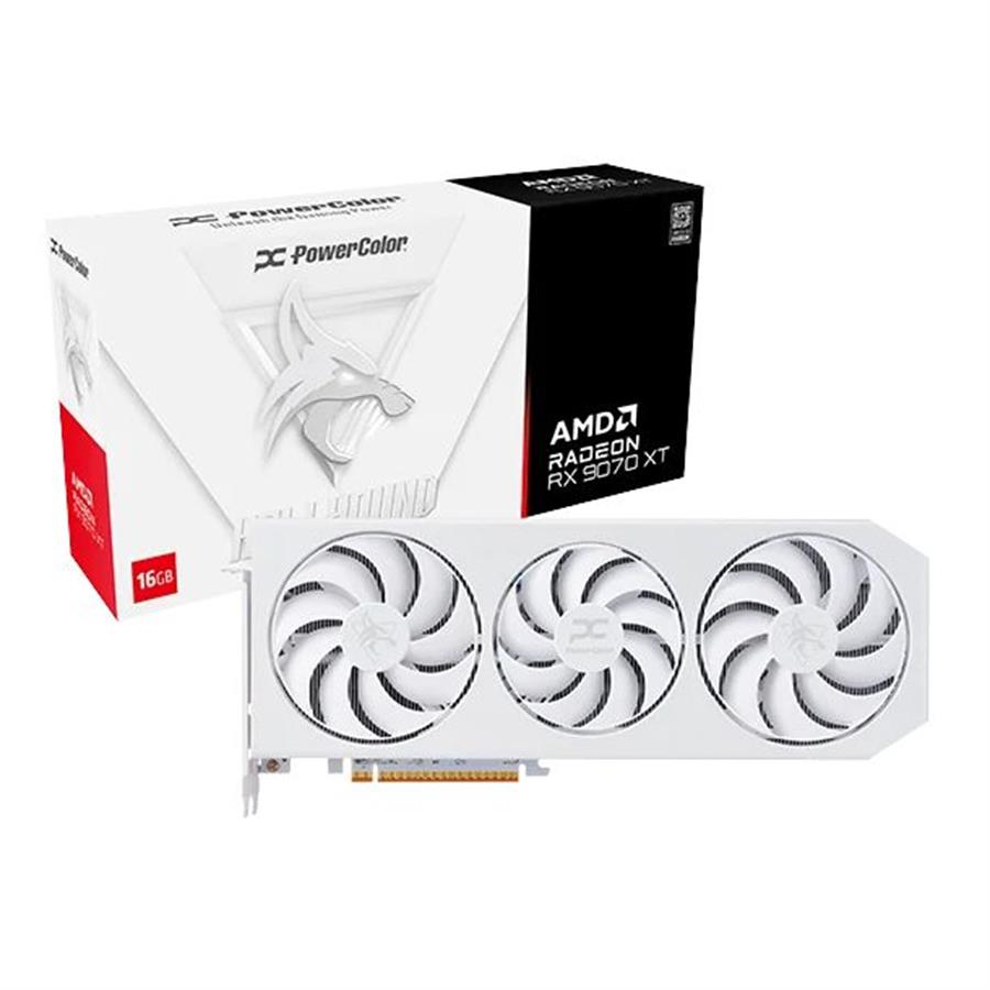 Placa de video RX 9070 XT Hellhound Spectral White 16GB GDDR6