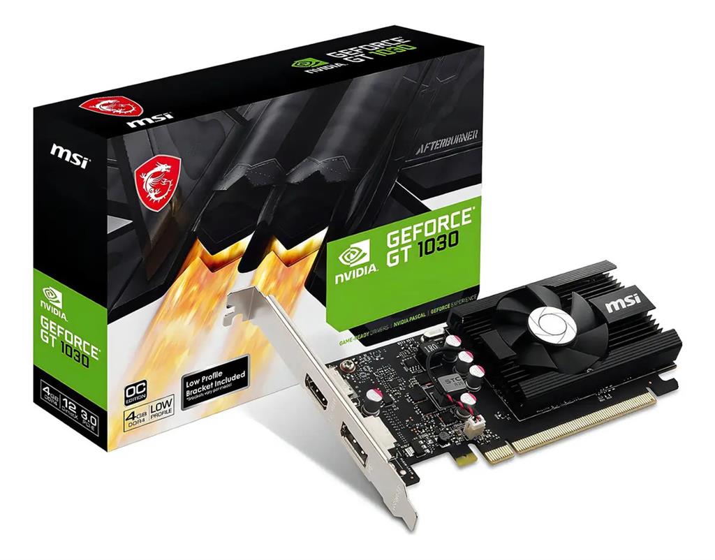 PLACA DE VIDEO GEFORCE GT 1030 MSI 4GD4 LP OC