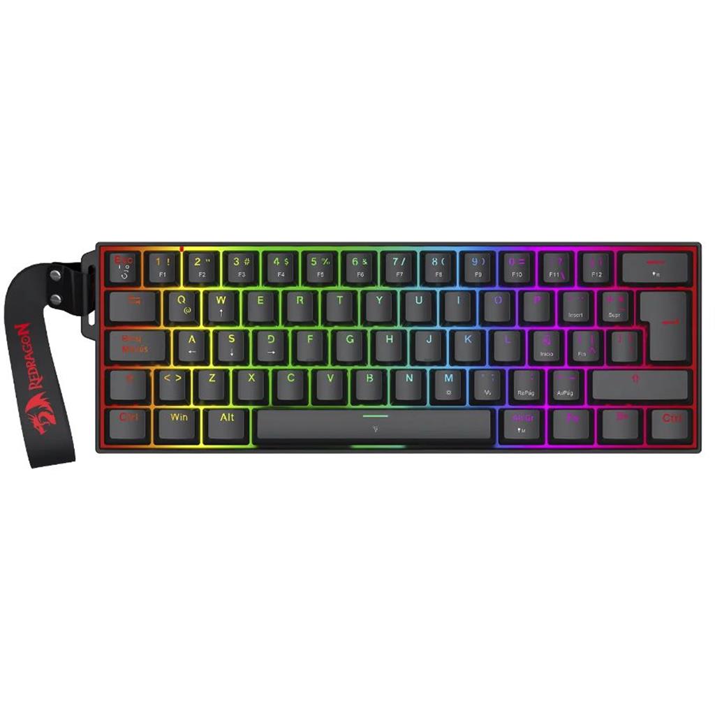 TECLADO REDRAGON FIZZ K617RGB-MP SP MAGNETIC BLACK