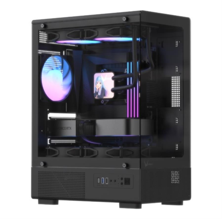 Gabinete Gamer Formula V LINE CRYSTAL Z1CM PLUS BLACK