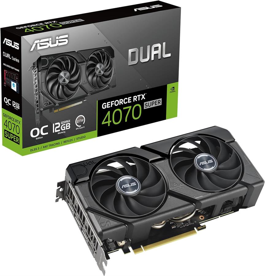 Placa de video RTX 4070 Super Asus Dual OC 12 GB GDDR6 - NUEVA