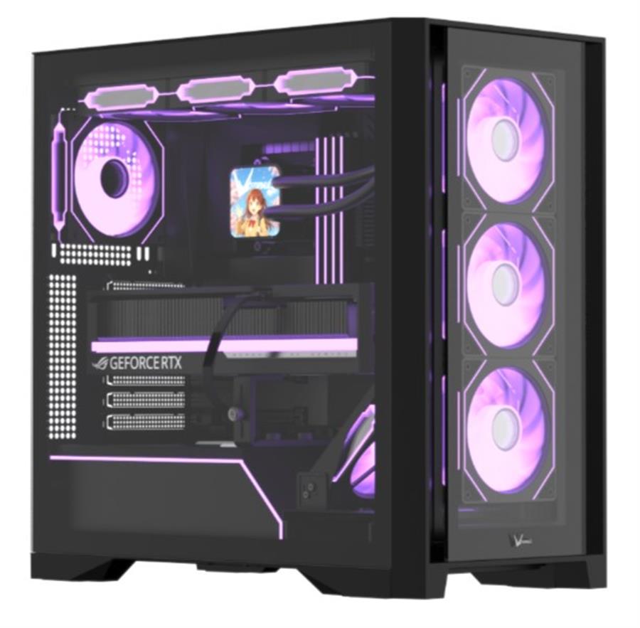 GABINETE GAMER FORMULA V LINE AIR POWER G8 FLOE BLACK