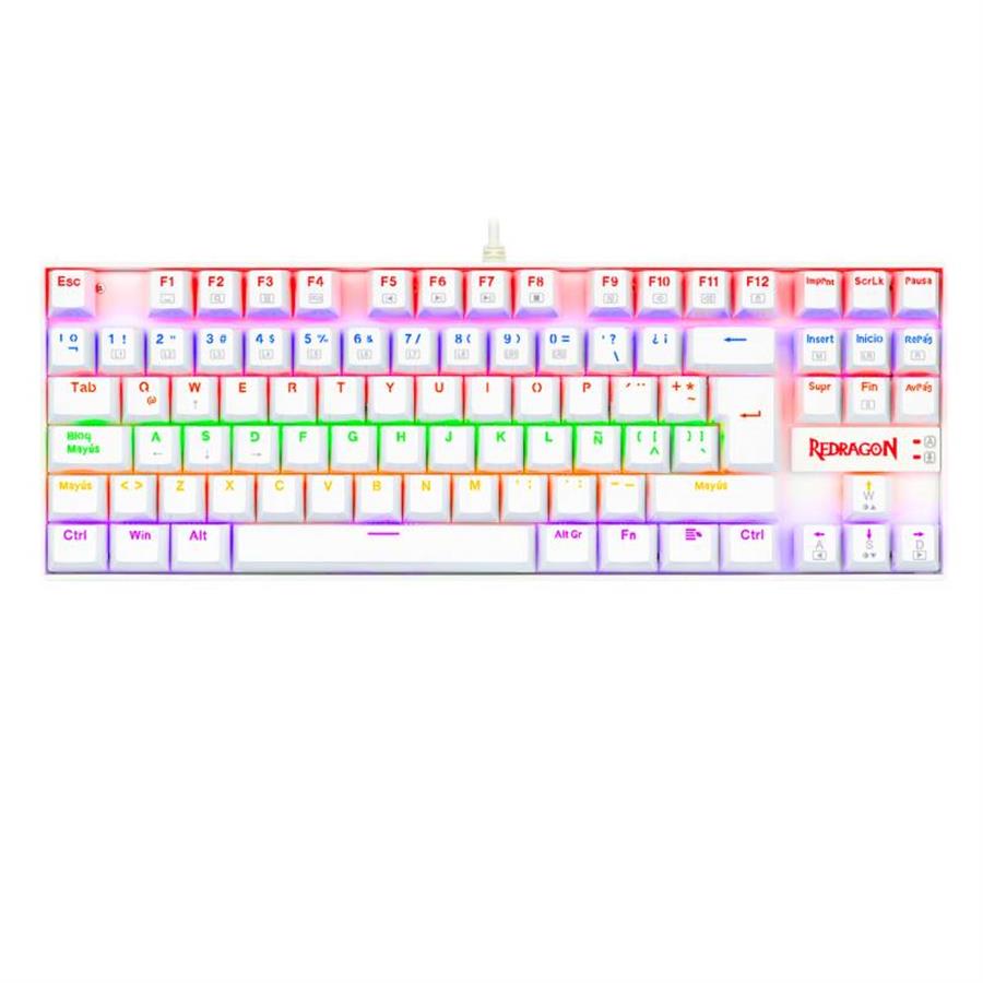 Teclado Redragon Kumara Rainbow White Switch Red (K552W-KR-SP)