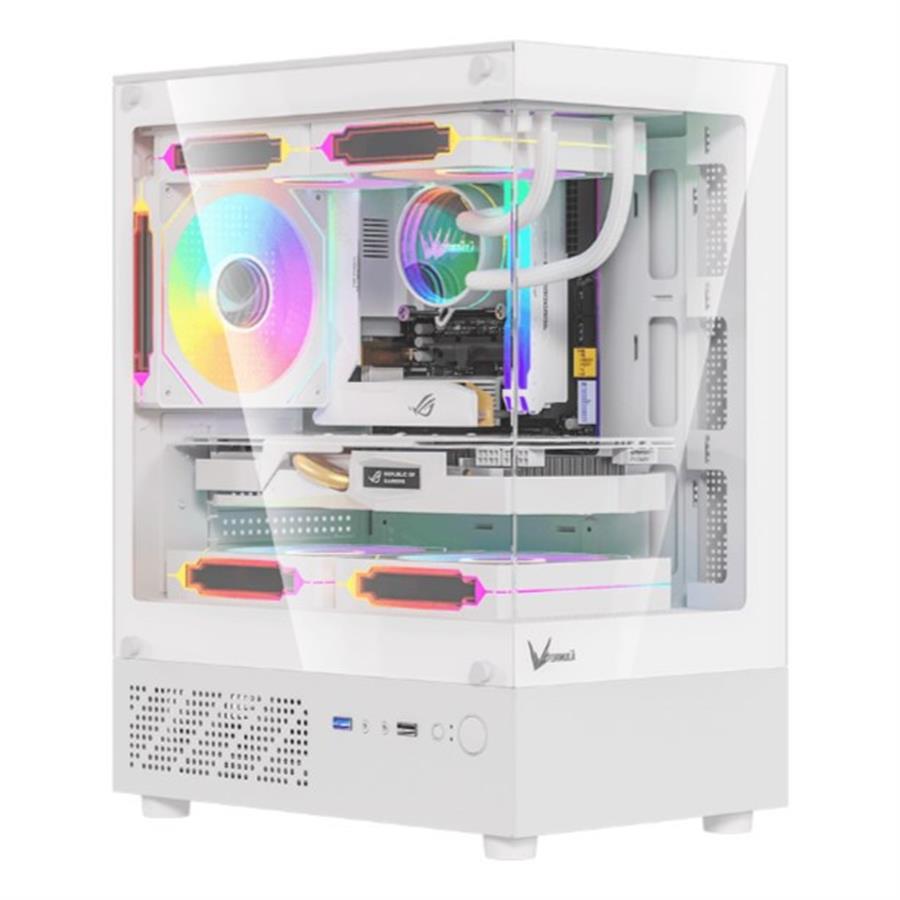 GABINETE GAMER FORMULA V LINE CRYSTAL Z1CM PLUS WHITE