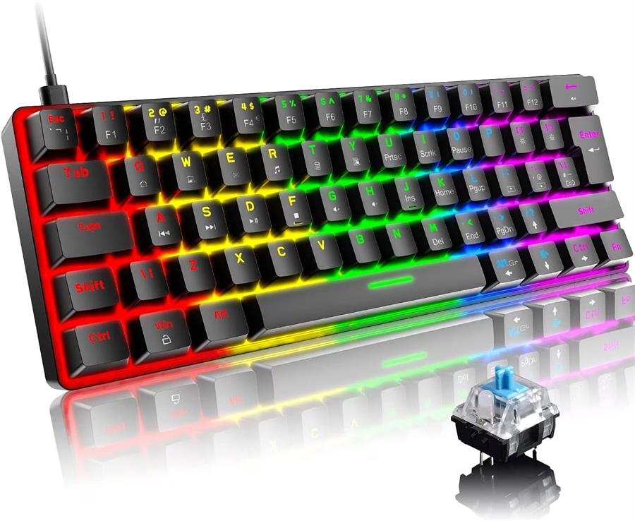 Teclado Mecánico T60 Switch Blue RGB - Ziyoulang