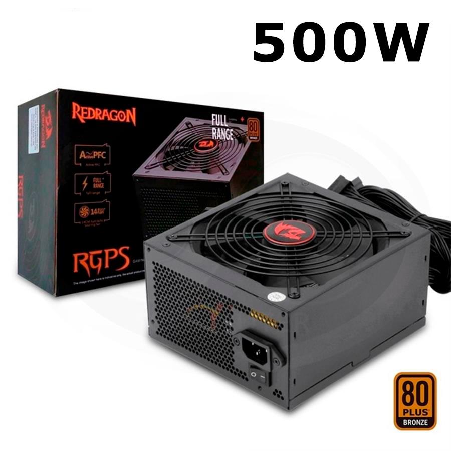 Fuente Redragon 500W 80 PLUS Bronce (GC-PS001) ATX