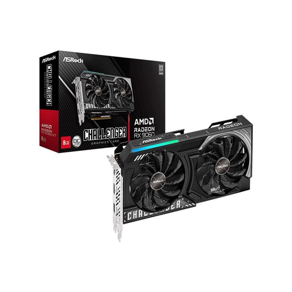 PLACA DE VIDEO RX 9060 ASROCK CHALLENGER 8 GB
