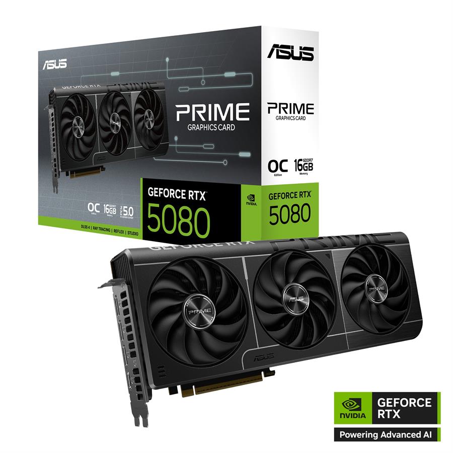 Placa de video RTX 5080 Asus Prime OC 16 GB GDDR7